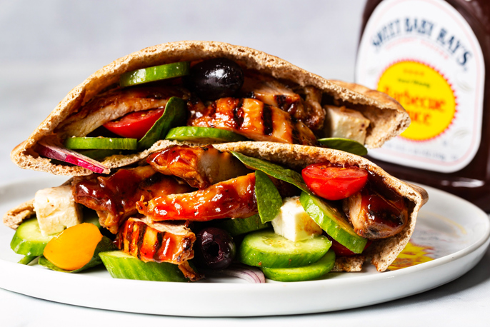 Barbecue Chicken Pita Pockets | Sweet Baby Ray’s