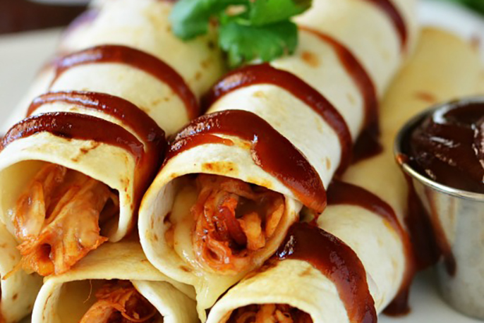 BBQ Chicken and Bacon Taquitos | Sweet Baby Ray’s