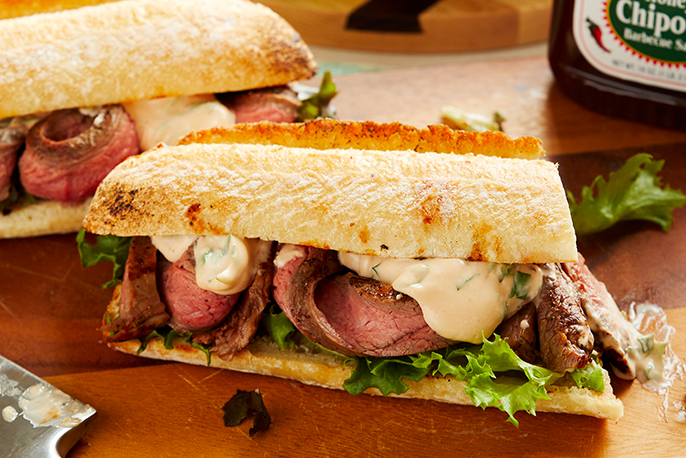 BBQ Flank Steak Sandwich | Sweet Baby Ray’s