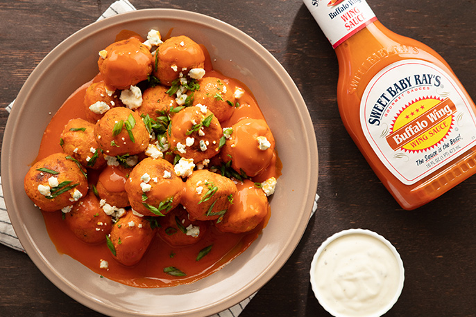 Buffalo Chicken Meatballs | Sweet Baby Ray's