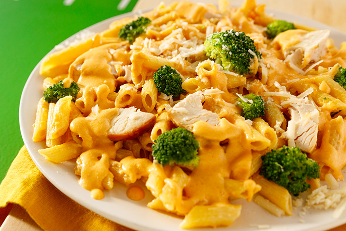 Creamy Buffalo Chicken Broccoli Alfredo | Sweet Baby Ray’s
