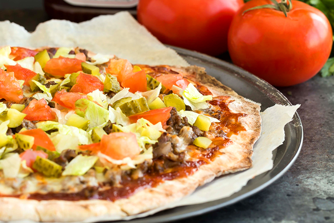 Grilled Cheeseburger Pizza | Sweet Baby Ray’s