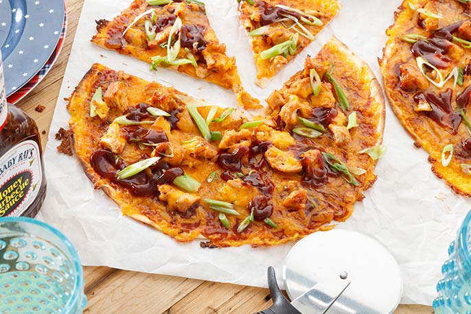 Grilled Chicken Tortilla Pizza | Sweet Baby Ray’s