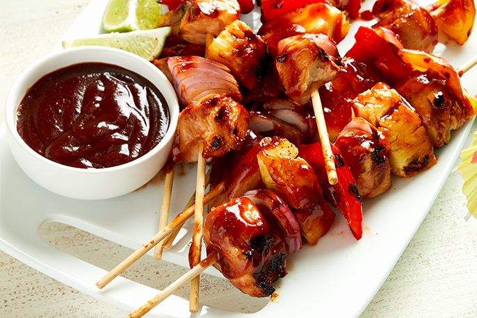 Grilled Pineapple Chicken Kabobs | Sweet Baby Ray’s