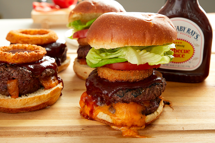 Inside Out Cheddar BBQ Burger | Sweet Baby Ray’s