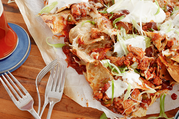 SBR Chopped Pork BBQ Nachos | Sweet Baby Ray’s