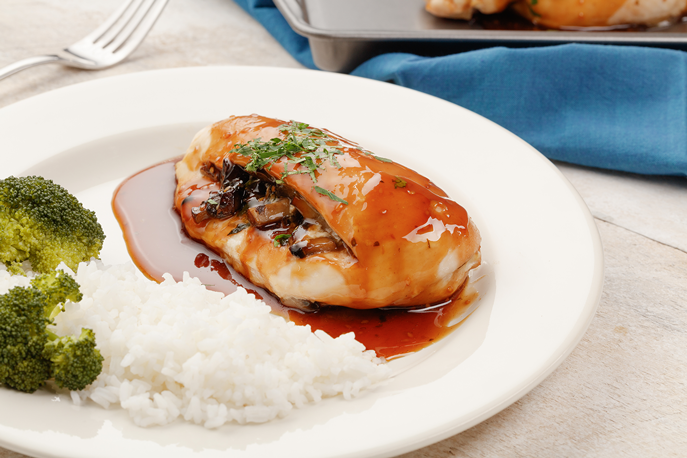 Stuffed Chicken with Sweet Teriyaki Glaze | Sweet Baby Ray’s
