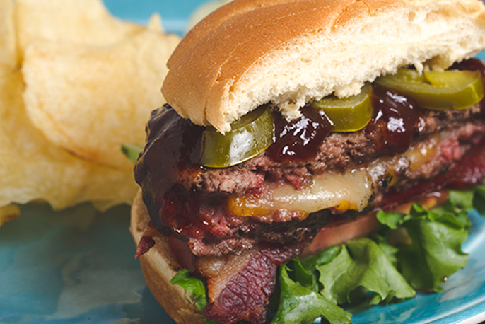 Stuffed Spicy BBQ Cheeseburger | Sweet Baby Ray’s