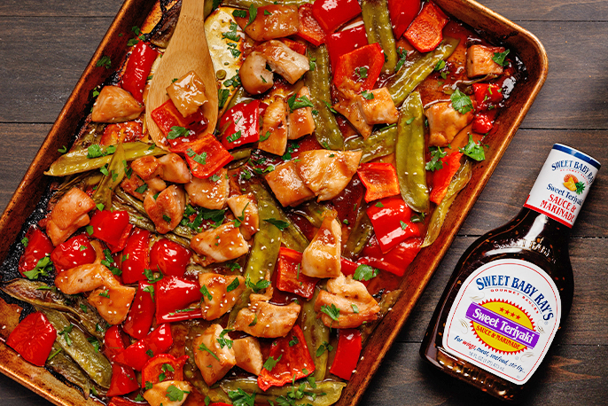 Teriyaki Sheet Pan Chicken & Vegetables | Sweet Baby Ray’s