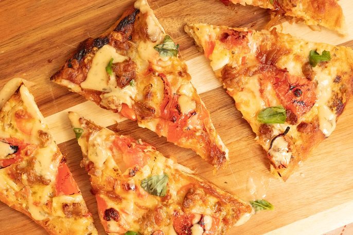 Tomato Sausage Flatbread | Sweet Baby Ray’s