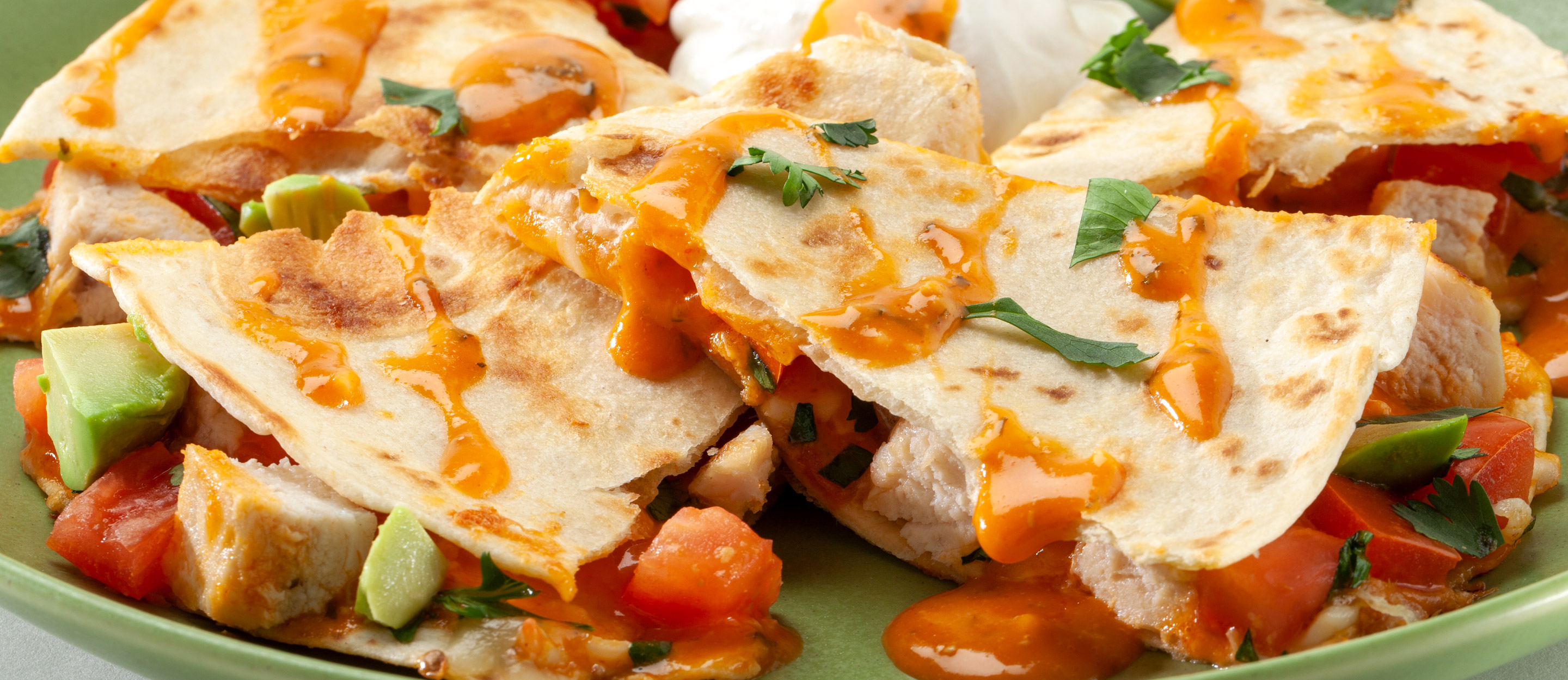 Spicy Garlic Parmesan Chicken Quesadilla Recipe | Sweet Baby Ray's Foodservice