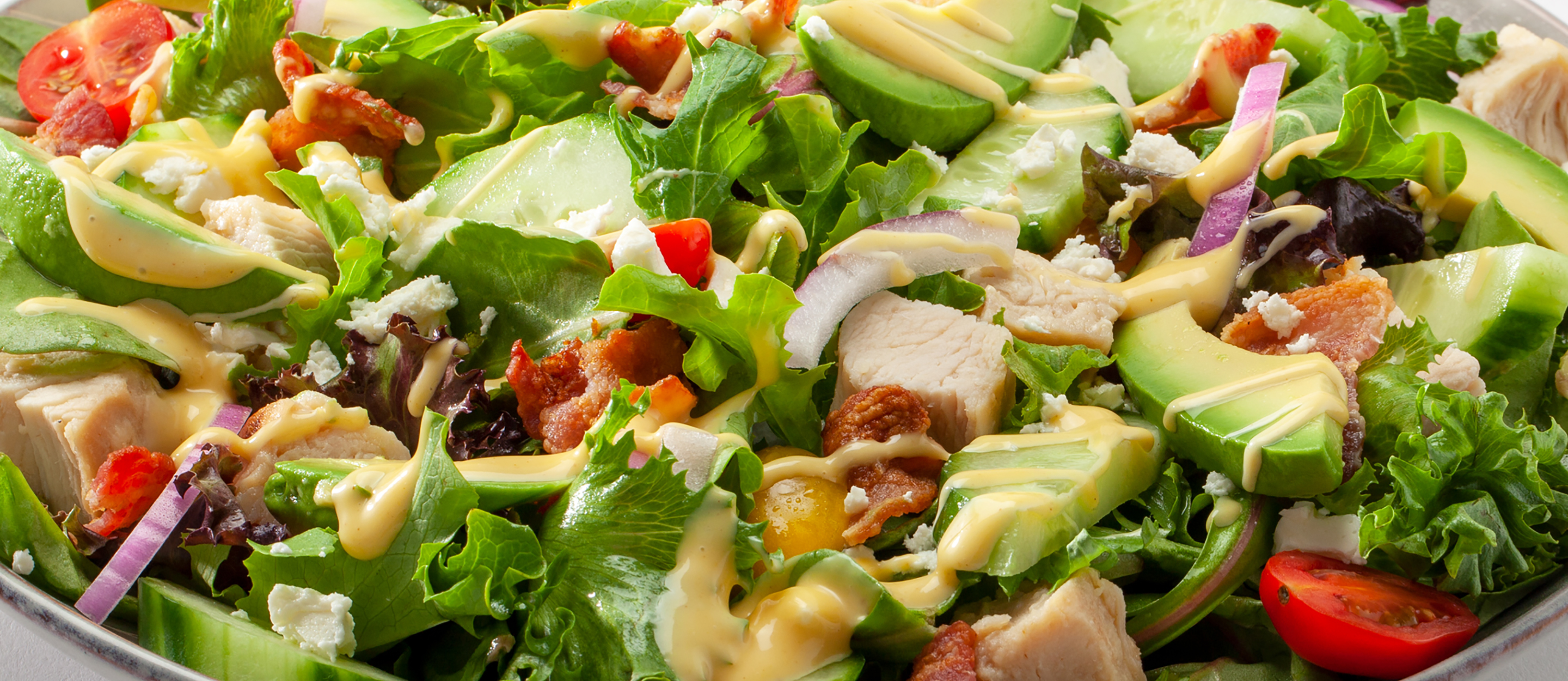 Honey Mustard Chicken Salad with Bacon & Avocado