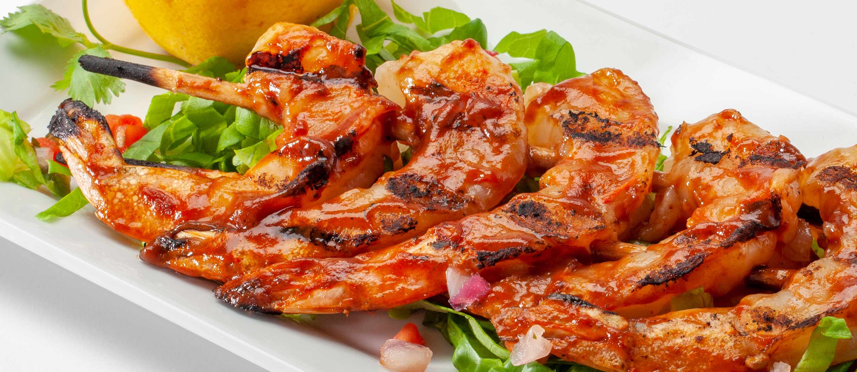 No Sugar Added Original Barbecue Grilled Shrimp with Pico De Gallo Recipe