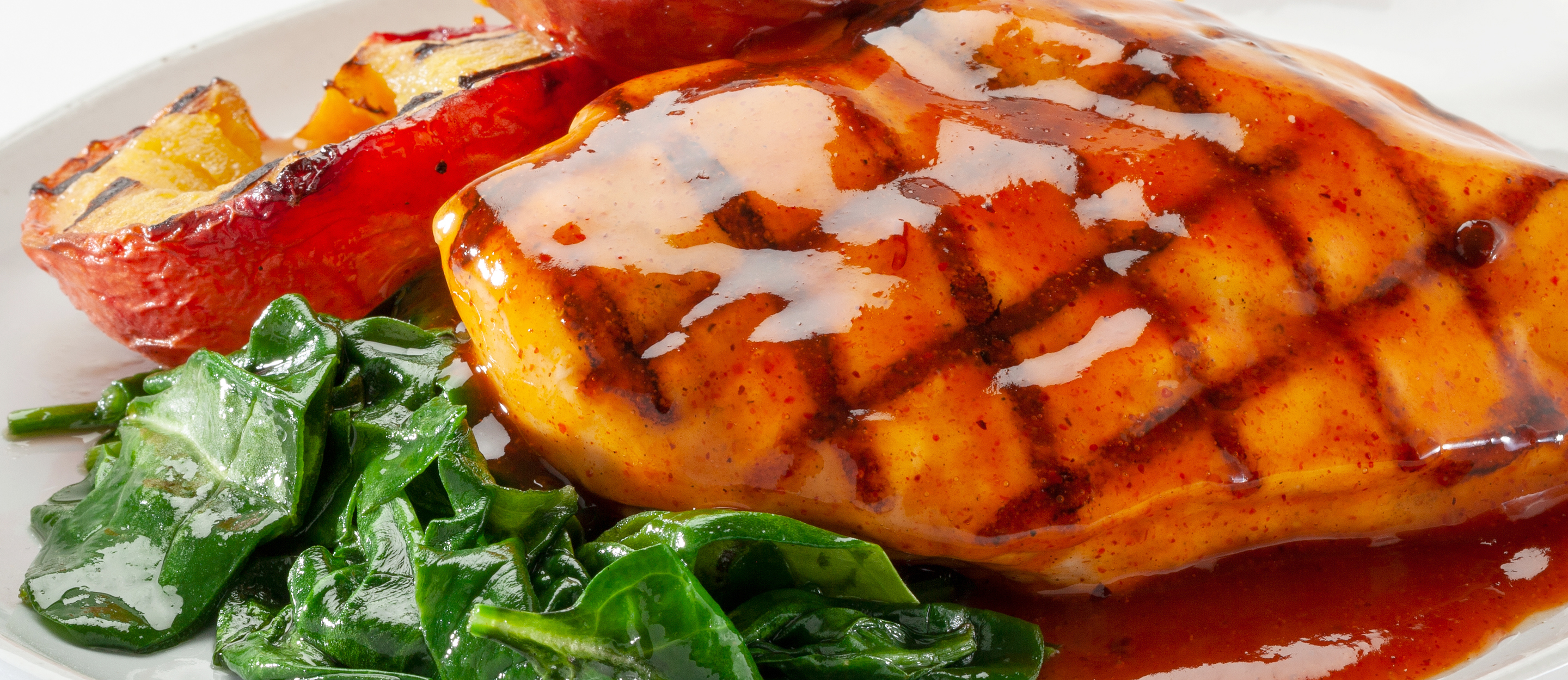Grilled Chicken Breast with Spicy Peach Glaze Recipe | Sweet Baby Ray's